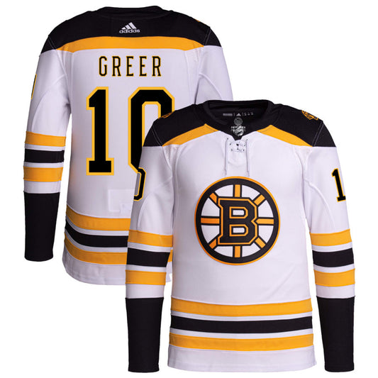 A.J. Greer Boston Bruins adidas Away Primegreen Authentic Pro Jersey - White